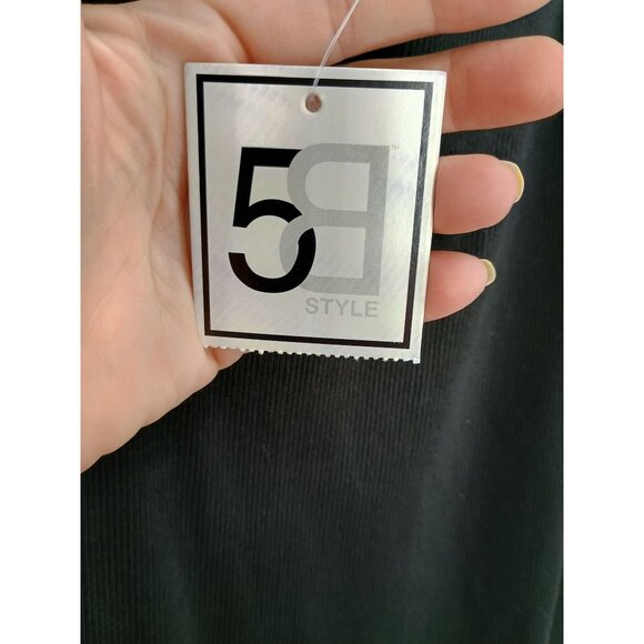 Black Spaghetti‎ Strap Maxi Dress Large 5B Style Polyester/Spandex - Picture 5 of 7